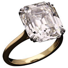 9.01 Carat Asscher Statement Brilliant White  Radiant Elegance Diamond ring