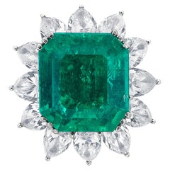 9.01 Carat Emerald-cut Statement   Refined Grandeur Signature Emerald Ring