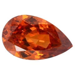 9.01 ct Mandarin Spessartite Garnet Pear Cut Loose Gemstone – Merkaba Jewelry
