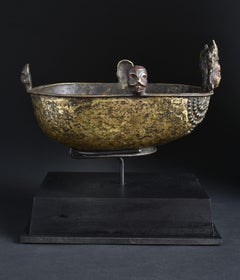 16/17thc Tibetan Bronze Skull Cup - 9026