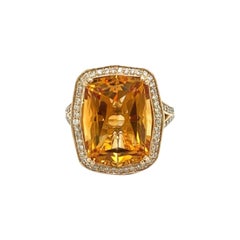 Ring mit 9,03 Karat Citrin und Diamant