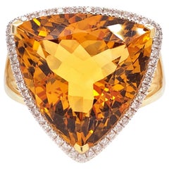 9.04 Carat Citrine Cocktail Ring