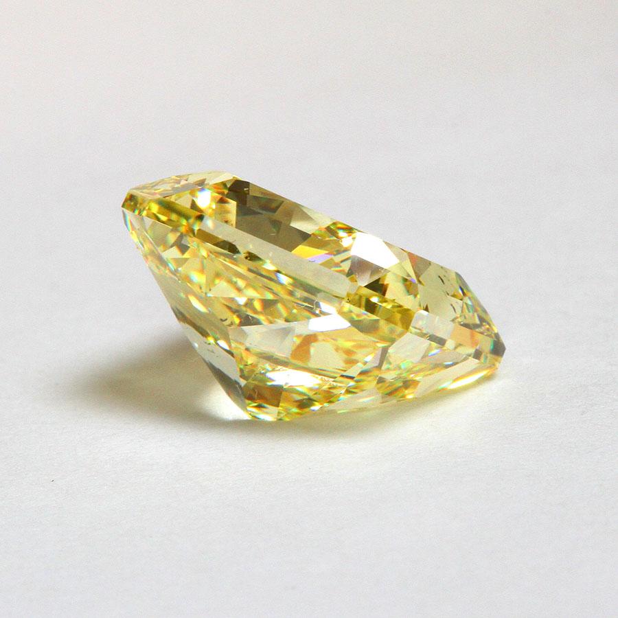 Radiant Cut 9.05 Carat Fancy Intense Yellow Square Radiant Diamond Engagement Ring  For Sale