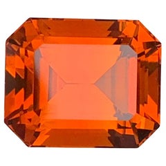 9.05 Carat Natural Loose Madeira Citrine Emerald Shape Gemstone
