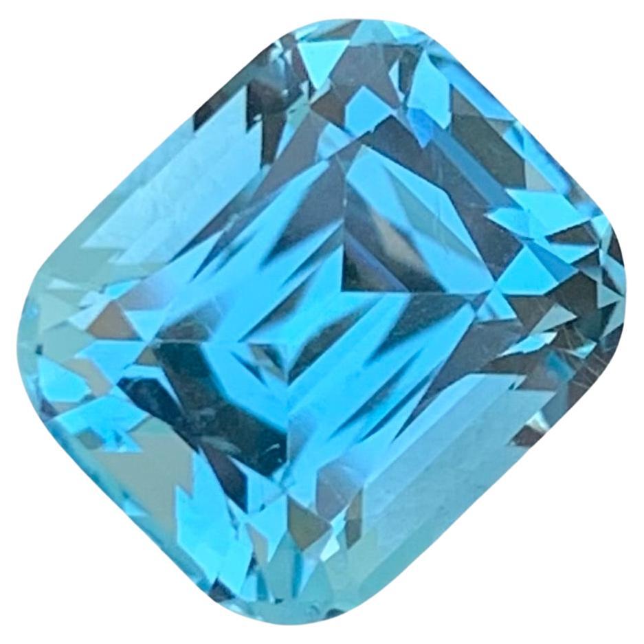 9.05 Carat Pretty Loose Blue Topaz Cushion Shape Gem For Jewellery Making