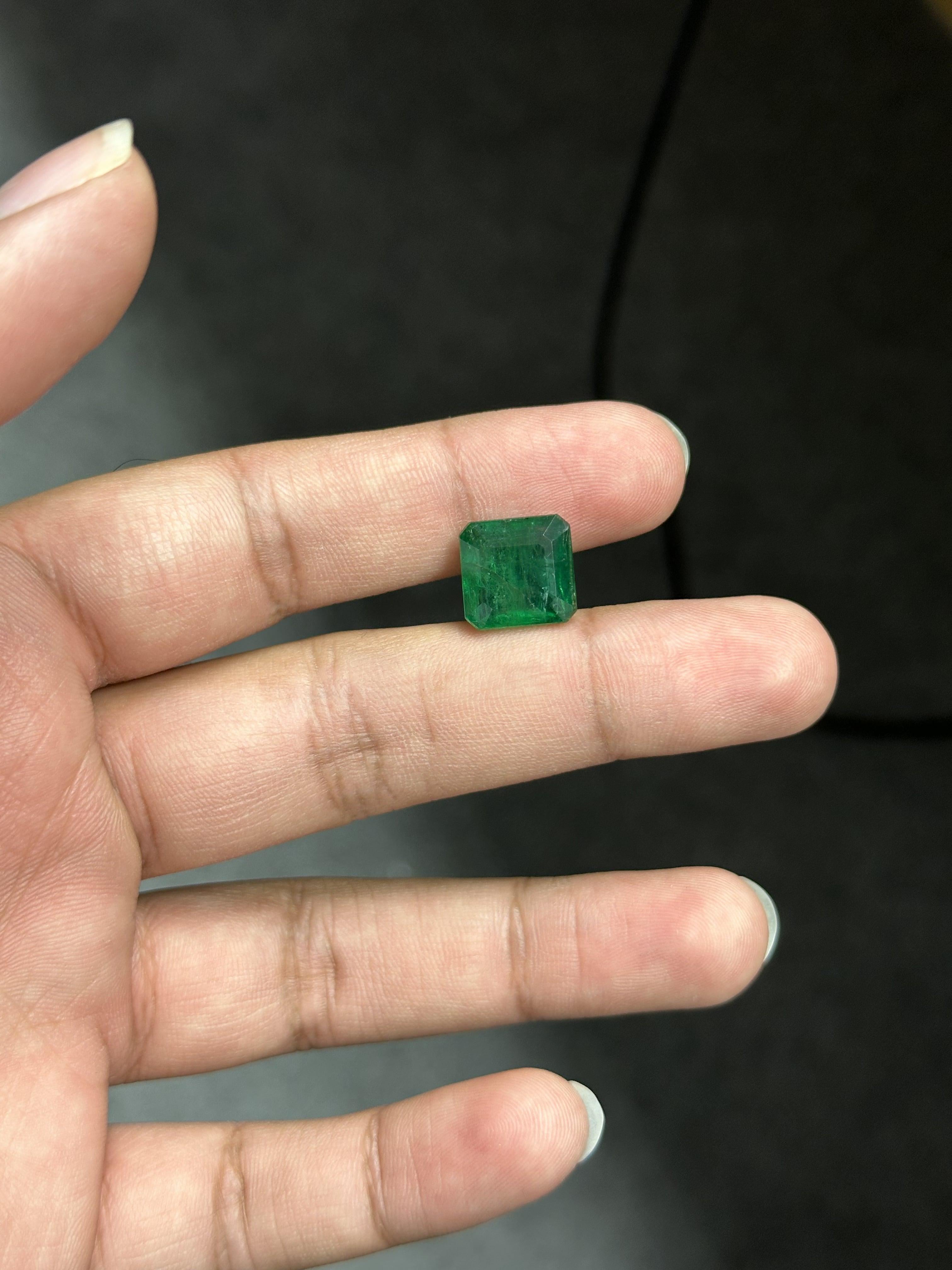 9,05 Karat sambischer Smaragd in Zuckerhut-Form in Zuckerhut-Schliff im Zustand „Neu“ im Angebot in Bangkok, TH