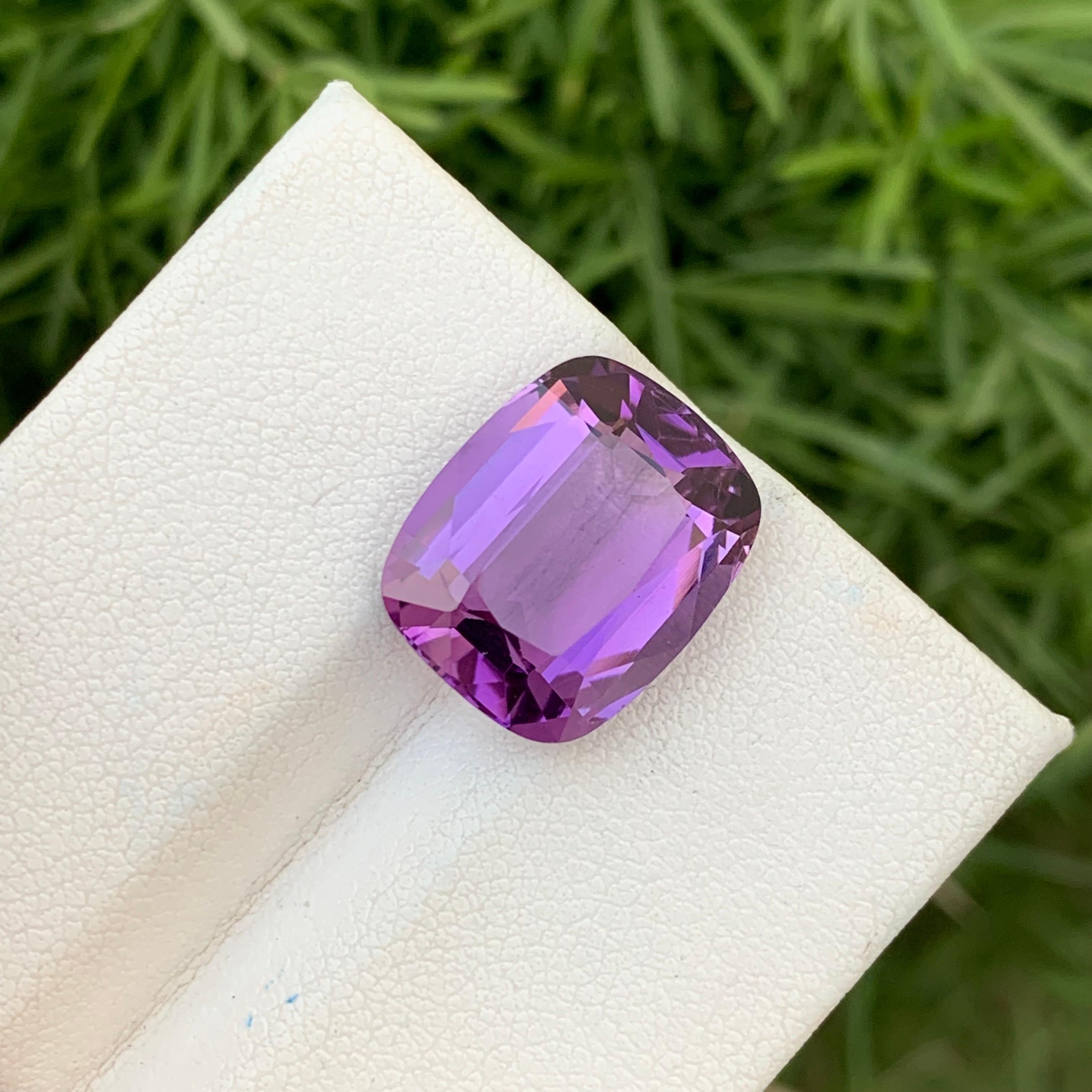 Arts and Crafts 9.05 Carats Natural Loose Amethyst Ring Gem Brazil Mine For Sale