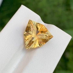 9.05 Carats Orange Citrine Stone Trillion Cut Natural Brazilian Gemstone
