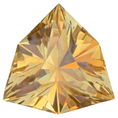 9.05 Carats Orange Citrine Stone Trillion Cut Natural Brazilian Gemstone