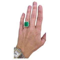 9.07ct Colombian Emerald and Diamond Ring
