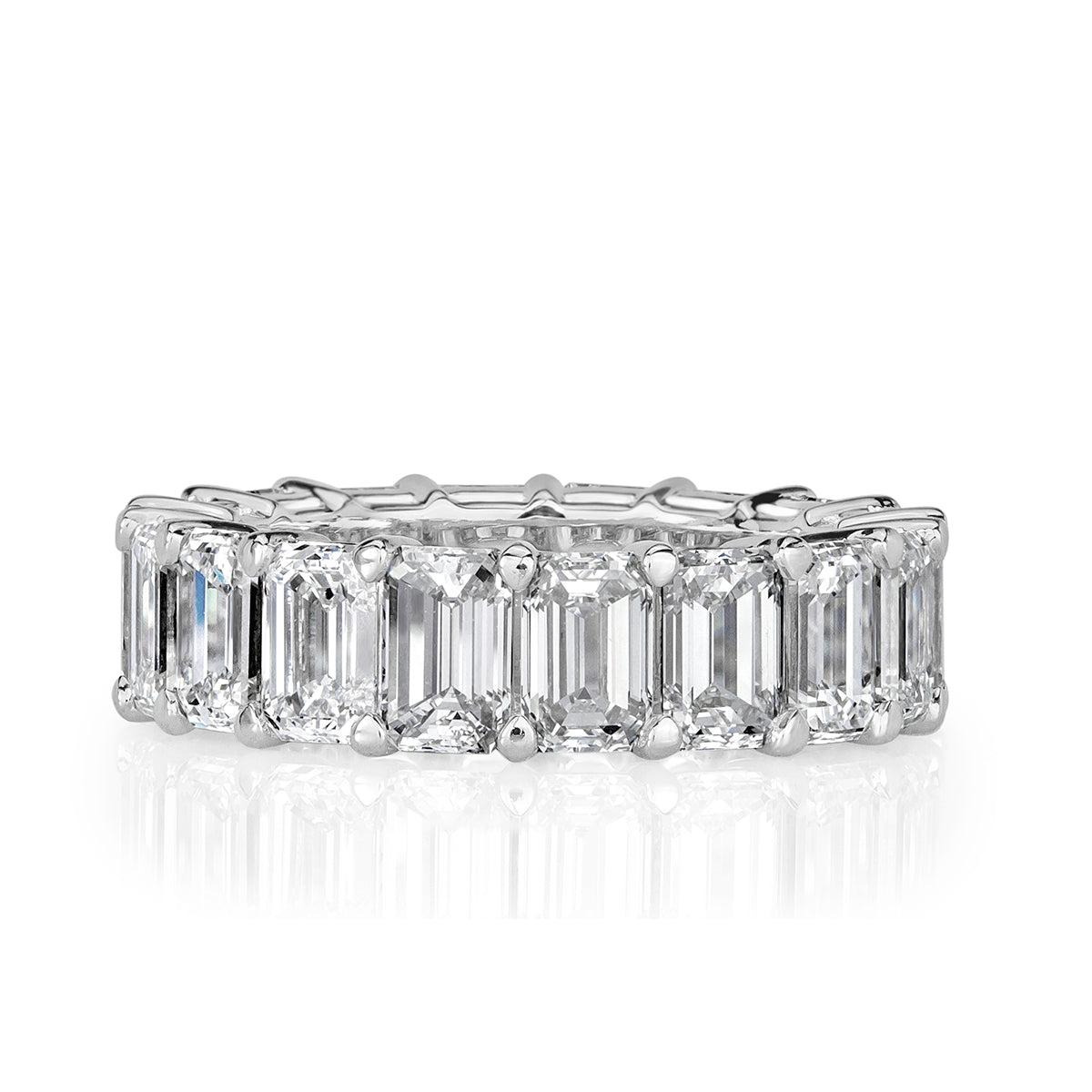 9.09ct Emerald Cut Diamond Eternity Band in 18k White Gold