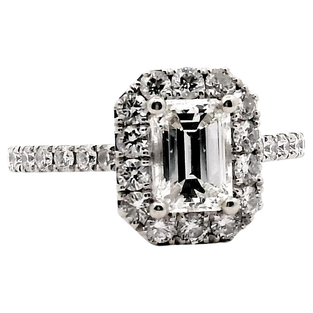 .90ct. Emerald Cut Diamond Engagement Ring