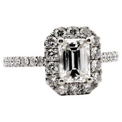 .90ct. Smaragdschliff Diamant Verlobungsring