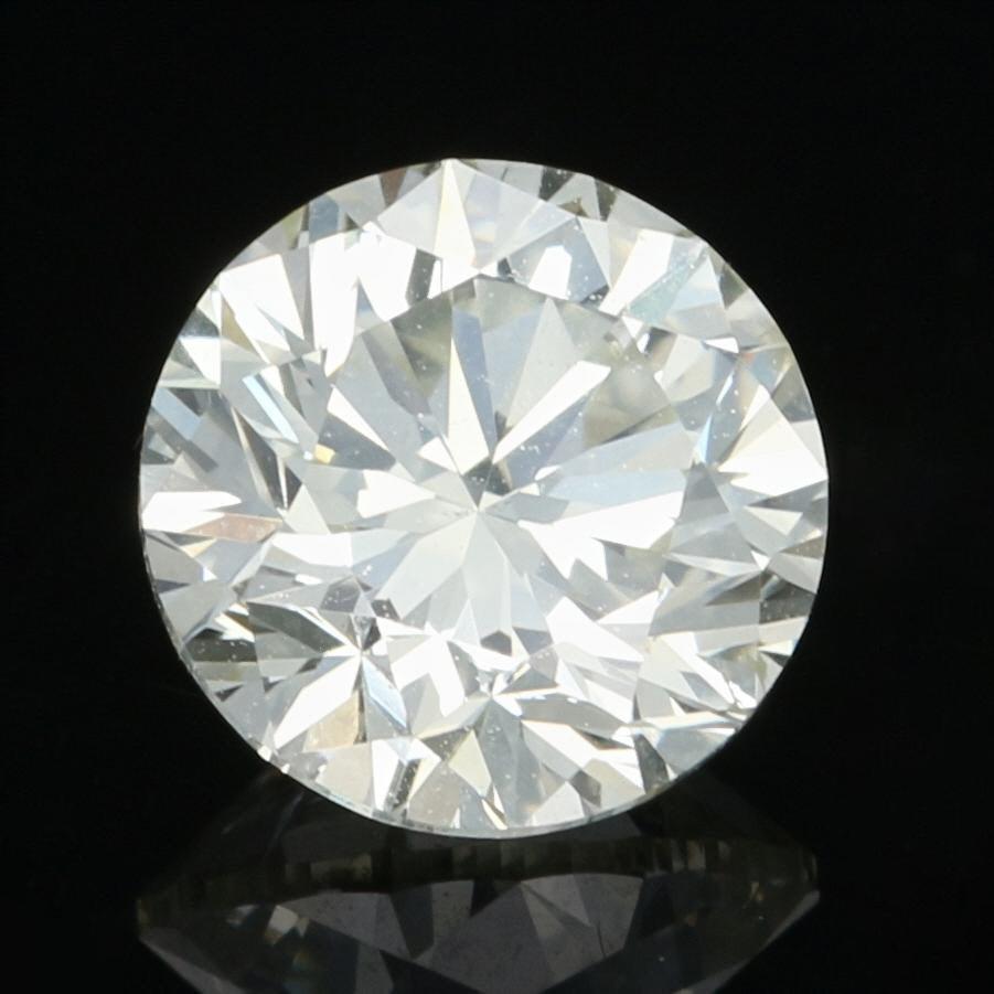 Round Cut .90 Carat Loose Diamond, Round Brilliant Cut GIA Graded SI1 N Solitaire