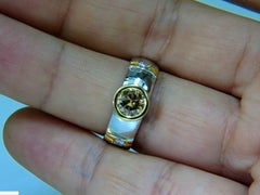 .90ct Natural Fancy Orange Brown Diamond Ring 14 Karat Solid*