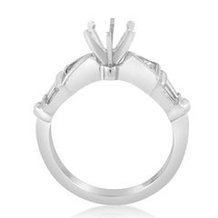 .90 Carat Platinum Diamond Engagement Ring Mounting