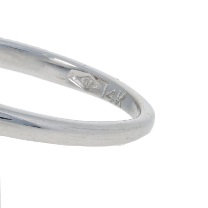 .90ctw Oval Cut Sapphire & Diamond Ring, 14k White Gold Halo 5