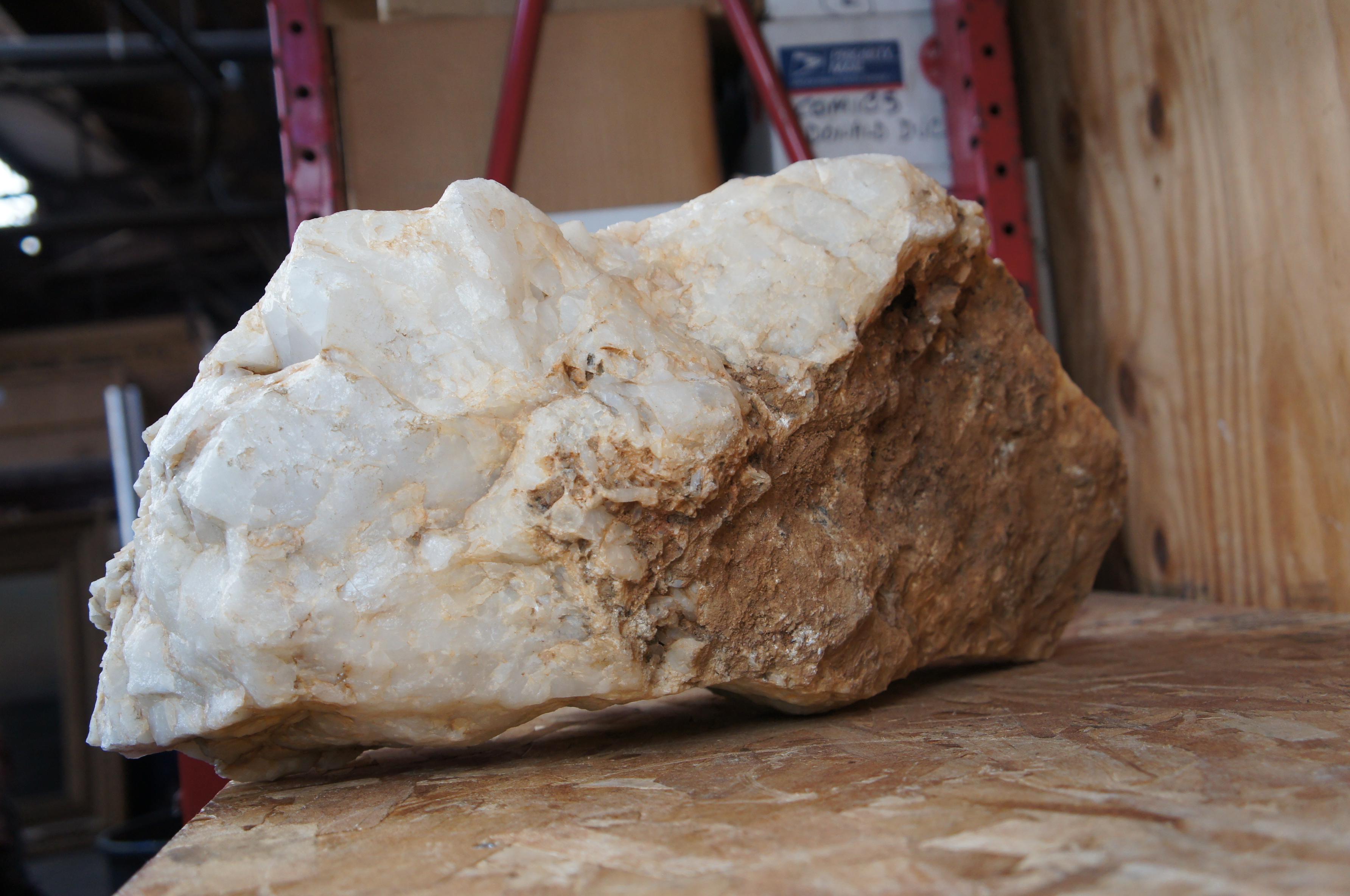 90lb Natural White Quartz Crystal Rock Stone Formation Heal Stone Healing Cluster en vente 5
