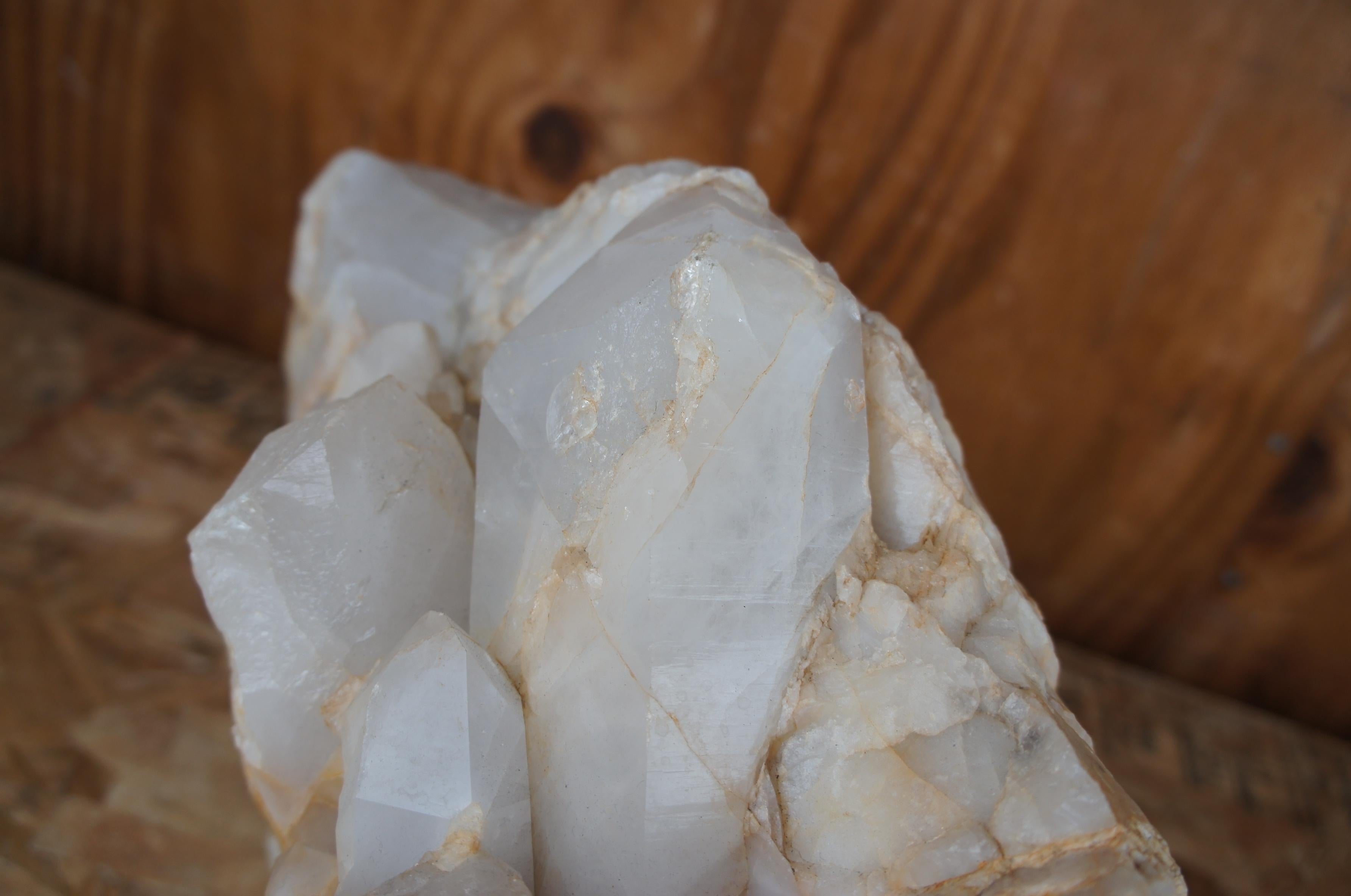 90lb Natural White Quartz Crystal Rock Stone Formation Heal Stone Healing Cluster en vente 6
