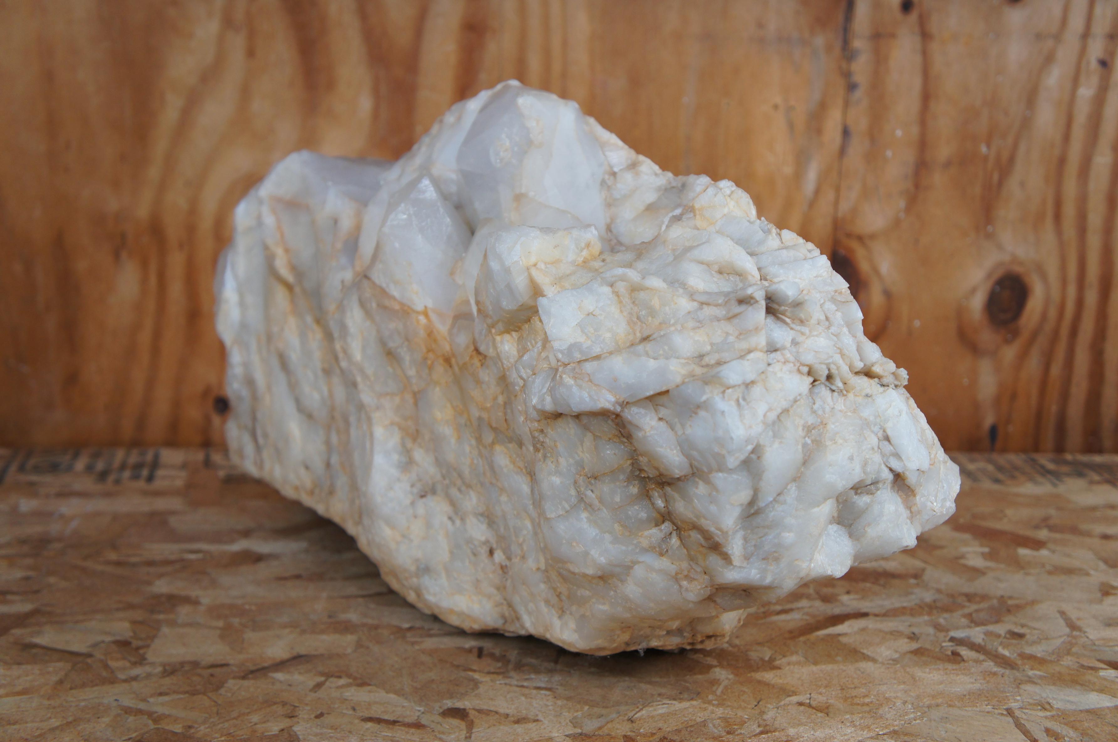 90lb Natural White Quartz Crystal Rock Stone Formation Heal Stone Healing Cluster en vente 7