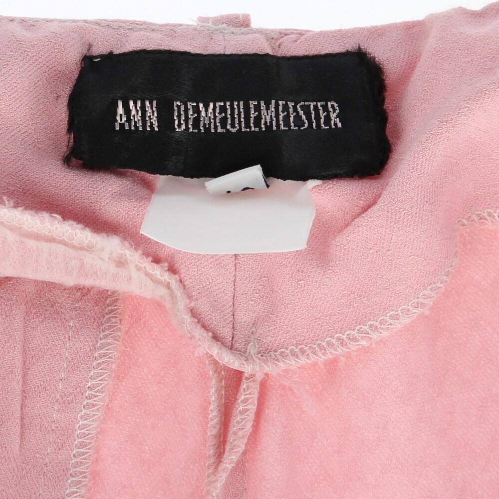 90s Ann Demeulemeester pink cotton and silk blend upcycled trousers 1