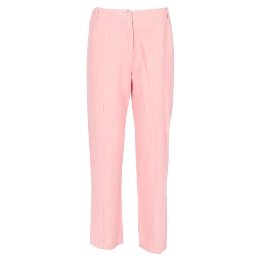 90s Ann Demeulemeester pink cotton and silk blend upcycled trousers