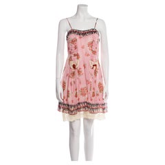90s Anna Sui silk slip dress with floral print