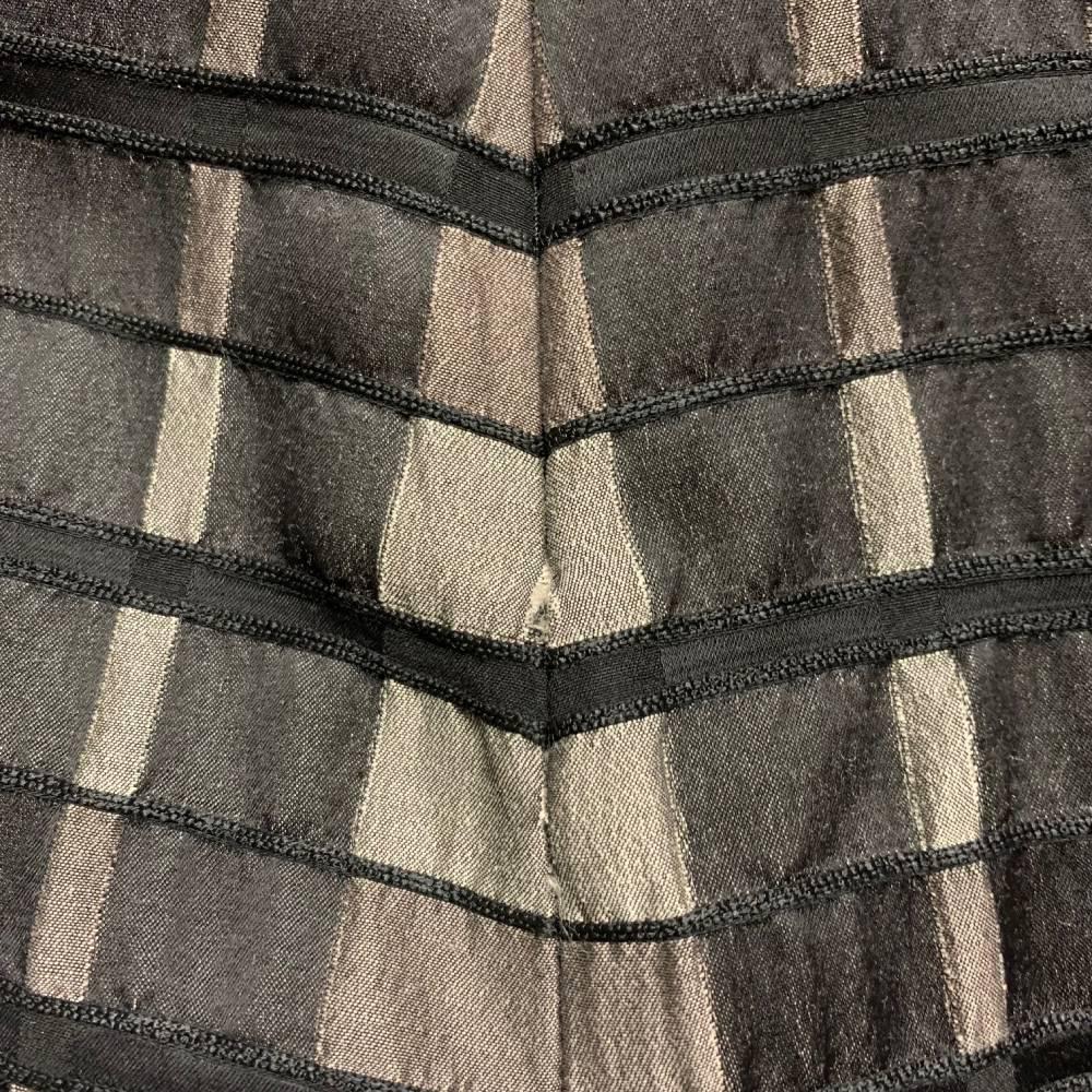 90s Antonio Marras grey and black checked pattern wool blend pleated skirt 2