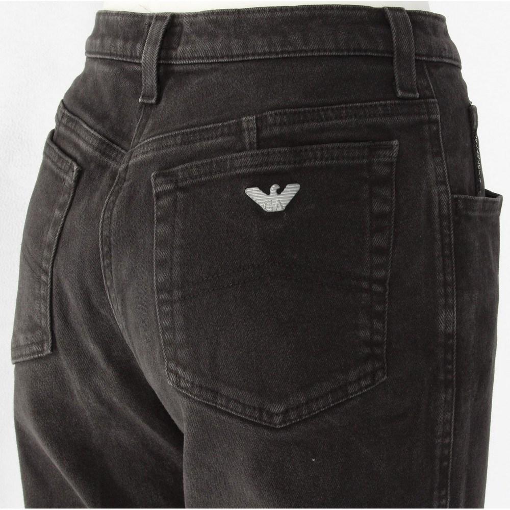 90s Armani Vintage black denim straight high-wasted jeans In Excellent Condition In Lugo (RA), IT
