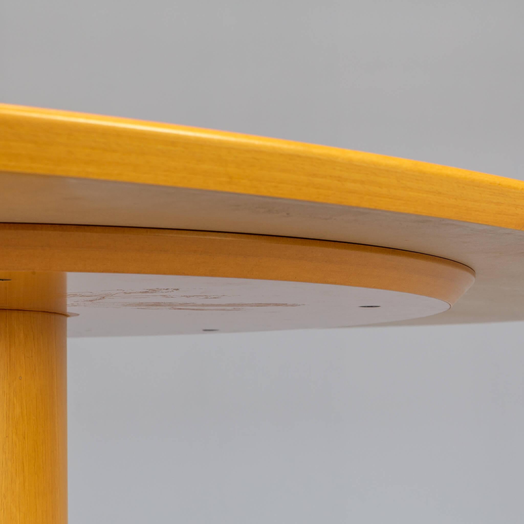 Birch 90s Arnold Merckx ‘Balance’ Dining Table for Arco For Sale