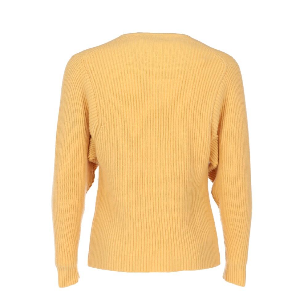 Ballantyne yellow cashmere jumper. V-neck, ribbed knit and long sleeves.

Size: 46 IT

Flat measurements
Height: 67 cm
Bust: 44 cm
Shoulders: 46 cm
Sleeve: 57 cm

Product code: X1041

Composition: 100% Cashmere

Made in: Scotland

Condition: Very