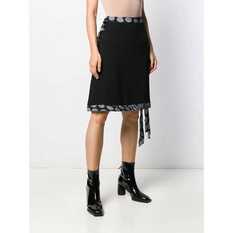 90s Black A-line midi Maison Martin Margiela Vintage skirt For Sale at ...