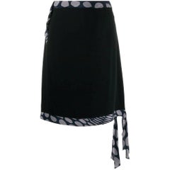 90s Black A-line midi Maison Martin Margiela Vintage skirt