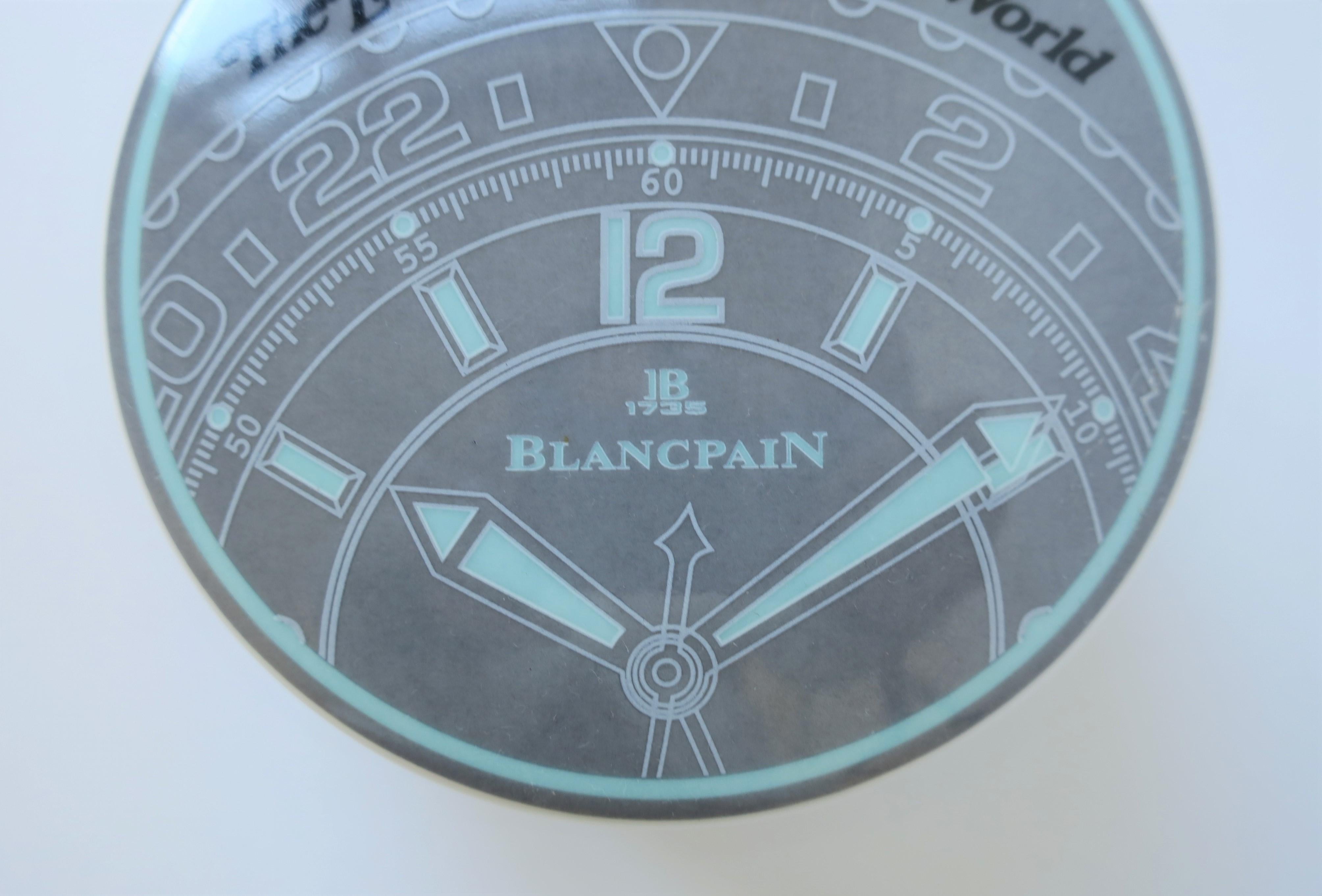 Luxembourgish Blancpain Watch Porcelain Jewelry Box, circa 1990s For Sale
