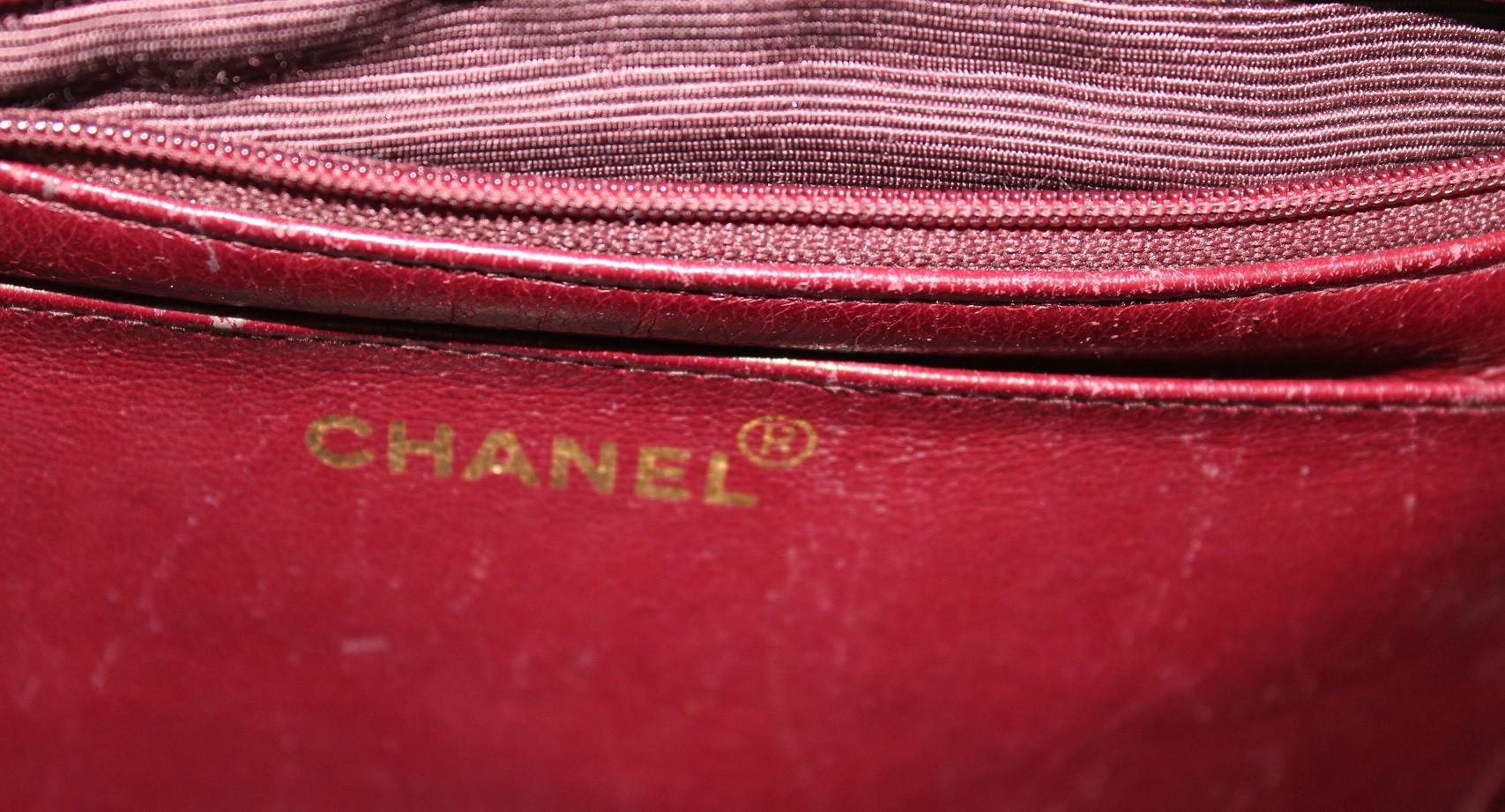 90s Chanel Black Leather Bag  2