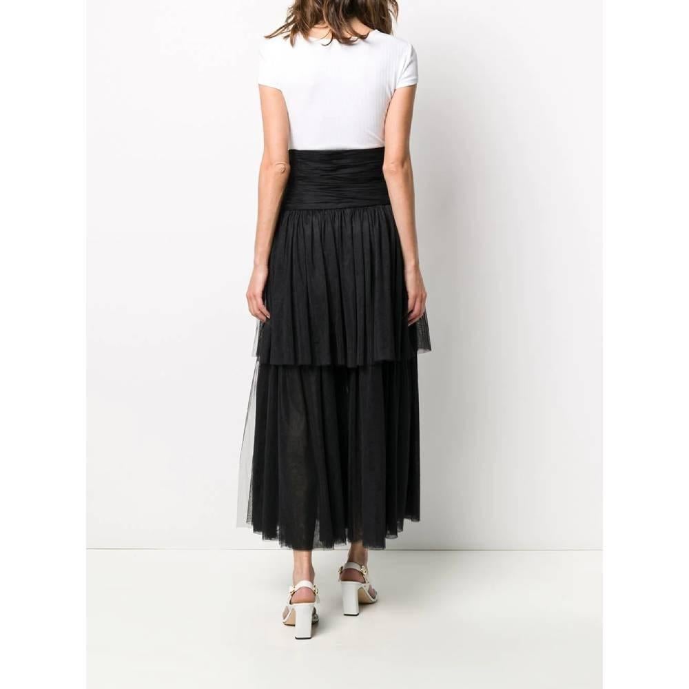 90s Chanel black tulle skirt In Excellent Condition In Lugo (RA), IT