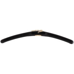90s Chanel black velvet slim clothes hanger