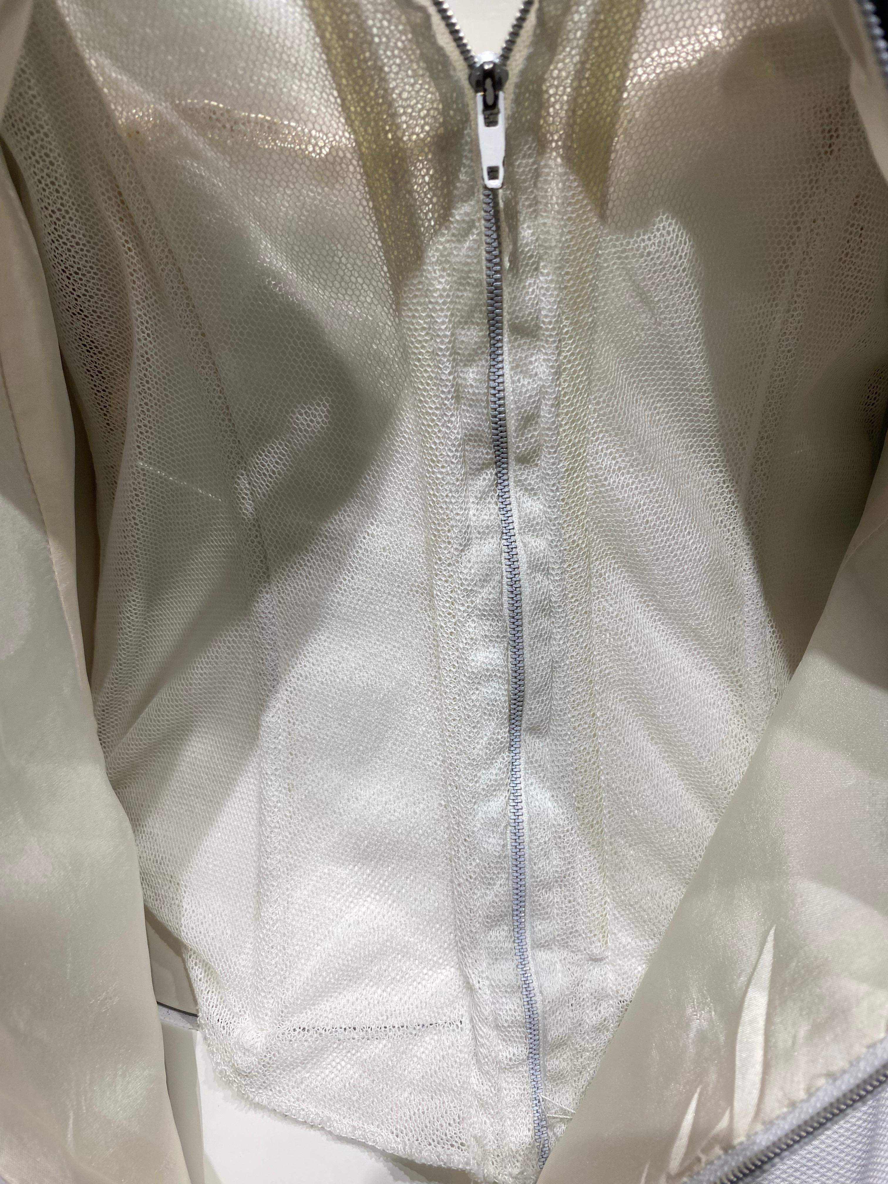 90er Chanel Trägerloses Weißes Baumwollkleid mit Spitze im Angebot 5