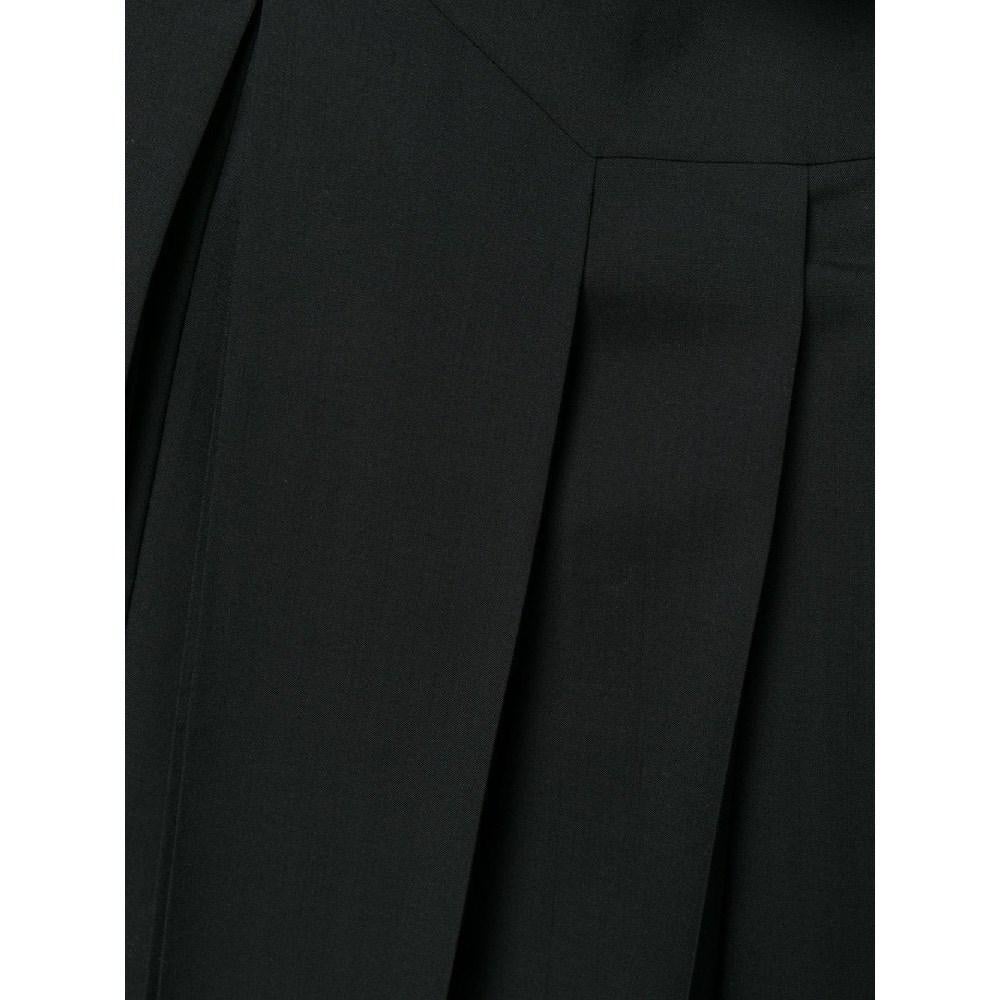 90s Chanel Vintage black wool skirt For Sale 1