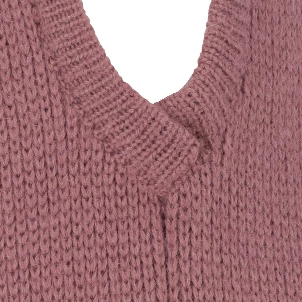90s Chloé mauve knitted wool open vest In Excellent Condition In Lugo (RA), IT