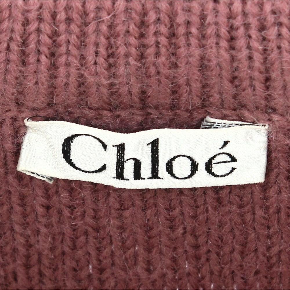 Women's 90s Chloé mauve knitted wool open vest