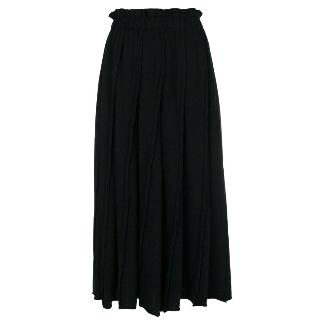 90s Comme des Garçons black wool blend skirt For Sale
