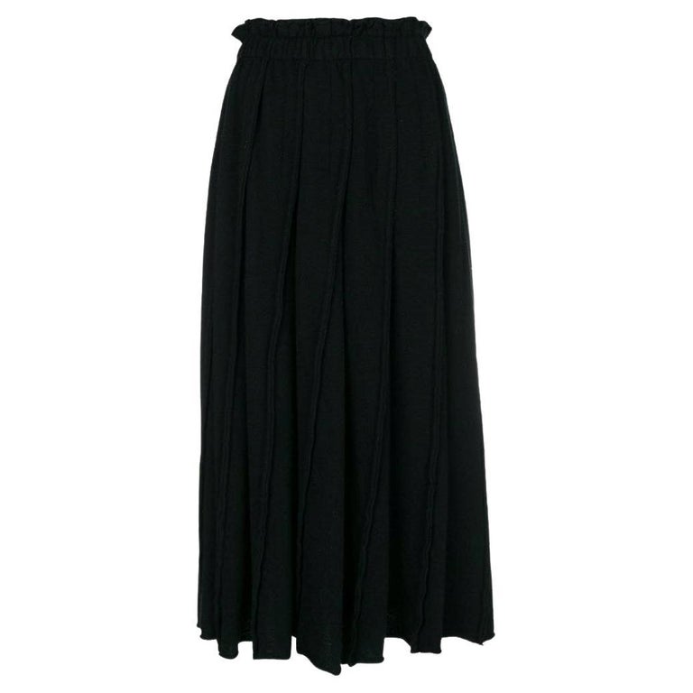 90s Comme des Garçons black wool blend skirt For Sale at 1stDibs