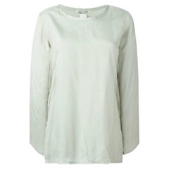 90s Comme des Garçons pearl grey-green semitransparent blouse