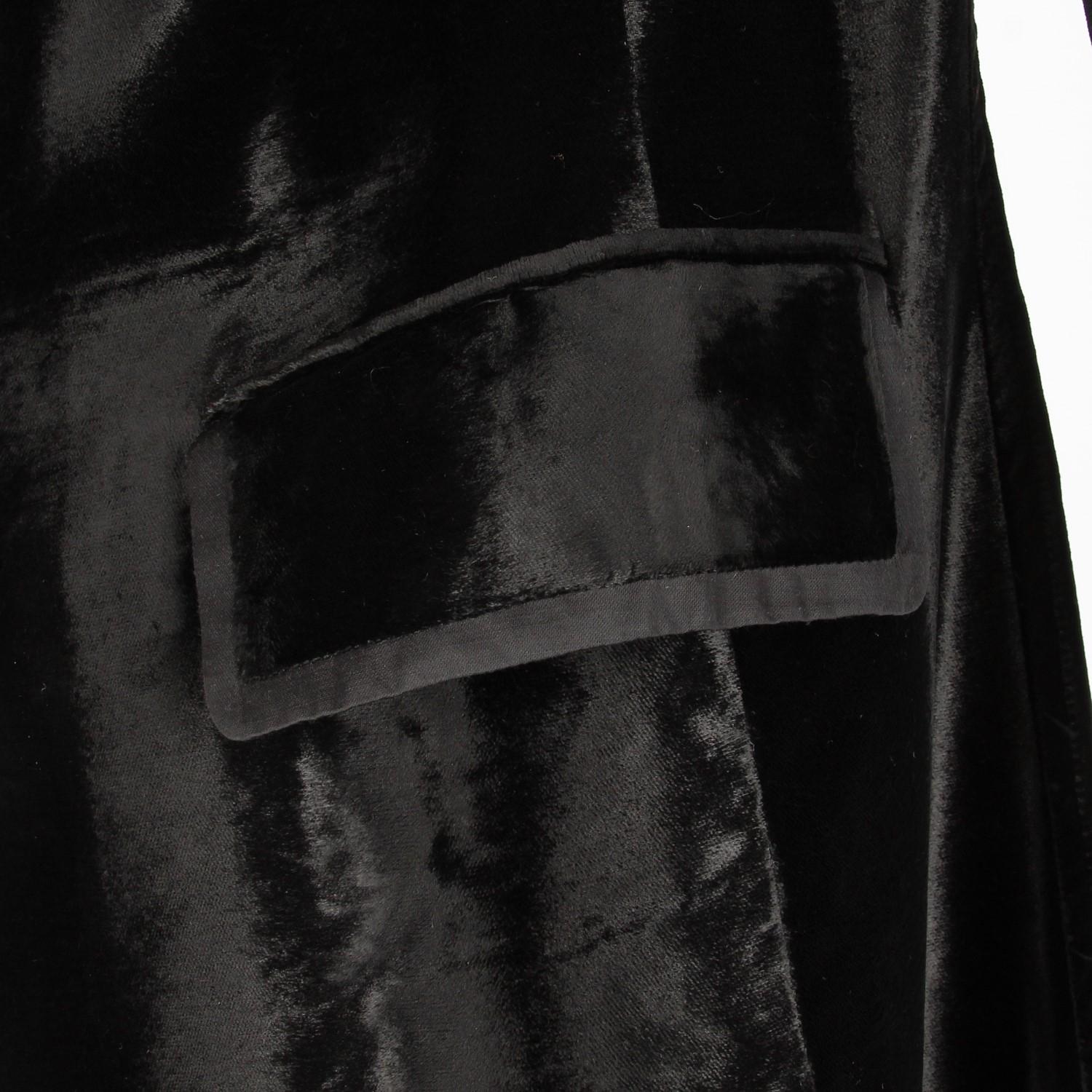 Women's 90s Costume National Black Velvet Vintage Coat