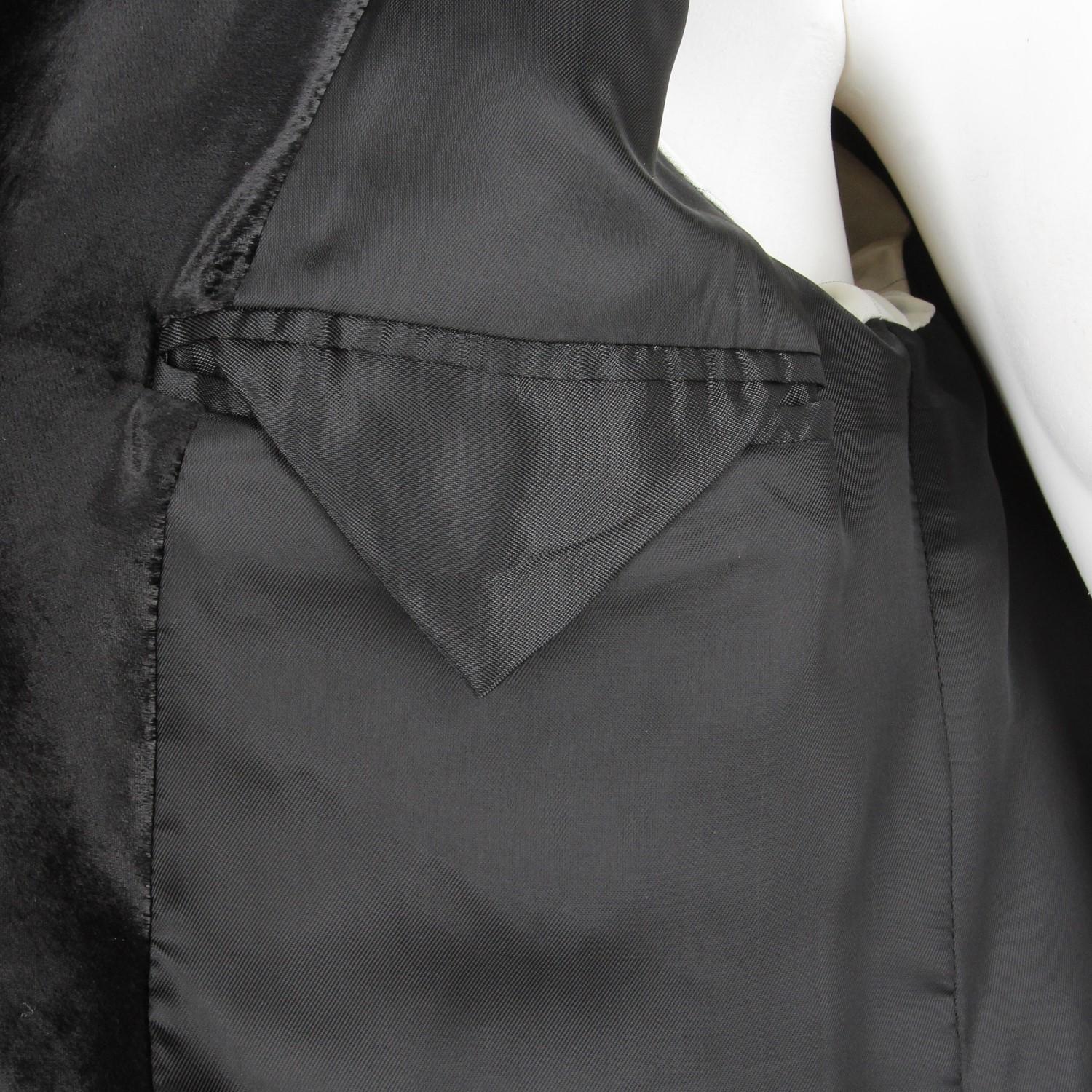 90s Costume National Black Velvet Vintage Coat 3