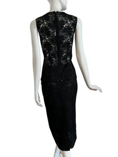 90s D&G Top Skirt Set Black Lace