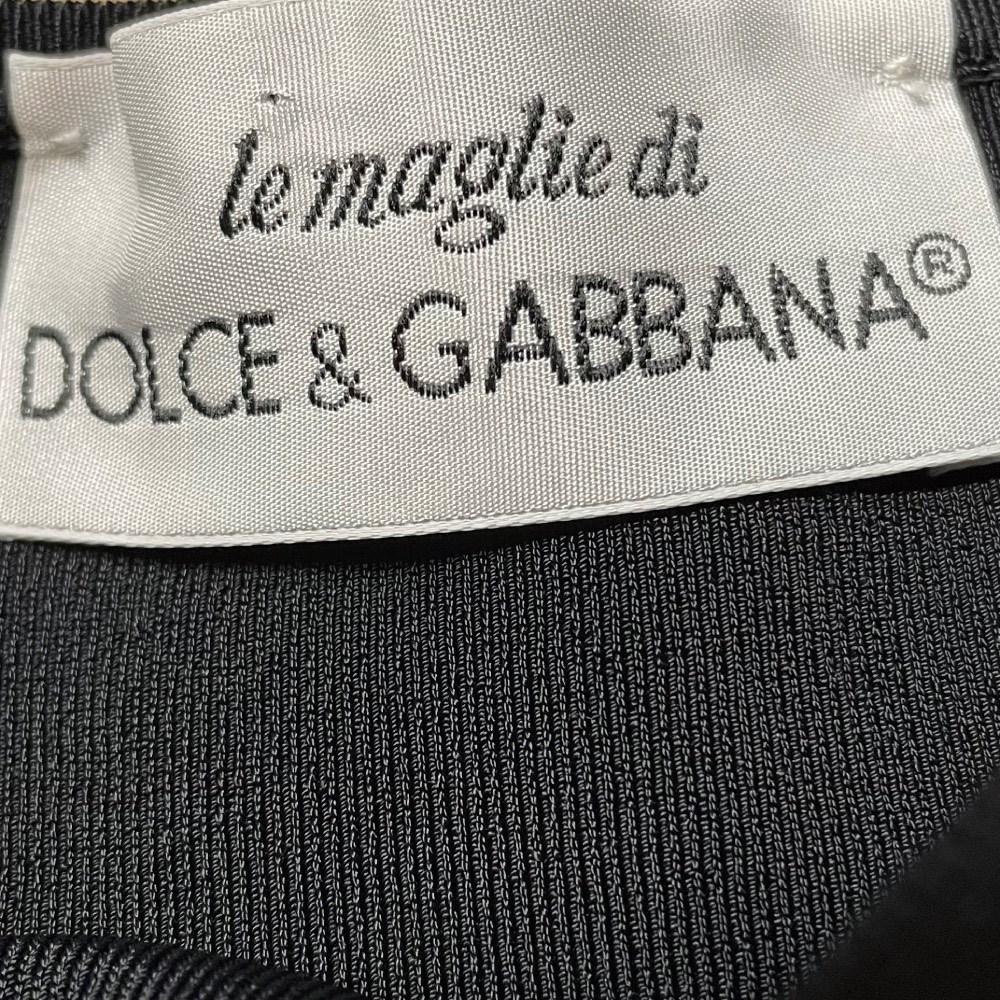 90s Dolce & Gabbana black mini strapless stretch dress 3