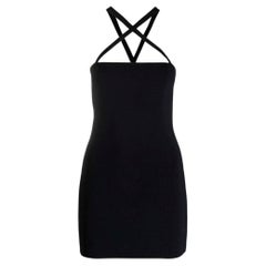 90s Dolce & Gabbana black mini strapless stretch dress