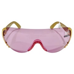 Vintage 90's Dolce & Gabbana Pink Shield Sunglasses